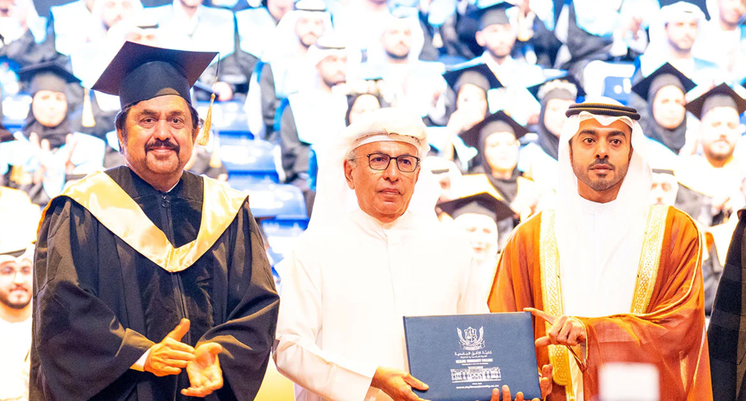 Hamda's honor as she received an Honorary Degree